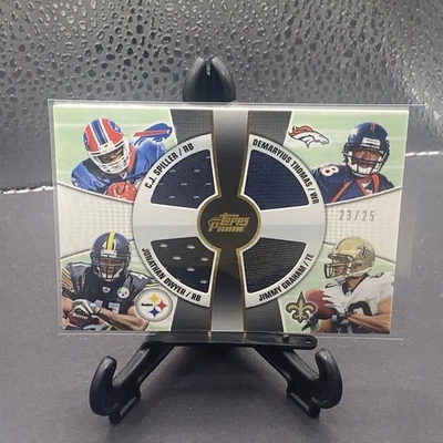 2010 Topps Prime Graham + Spiller + Dwyer + Thomas Rookie Quad Jersey Gold  /25 - Image 1 of 2
