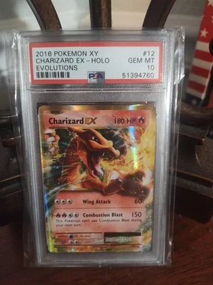 2016 Pokemon XY Charizard EX Evolutions Holo #12 PSA 10 Gem Mint - Image 1 of 2