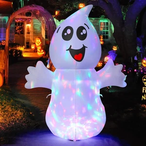 5 Fuß Halloween Aufblasbarer Geist Outdoor Dekoration mit Magic Light, Blow up Yar - Bild 1 von 12