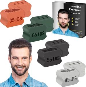 Ejercitador de mandíbula para hombres y mujeres, 4 niveles de resistencia Ejercitador de mandíbula de silicona Sh - Imagen 1 de 6