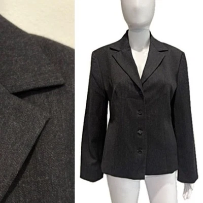 Blazer elástico de lana hecho en Italia Sisley para mujer talla 8 pecho único 4 botones Foto 1 de 4