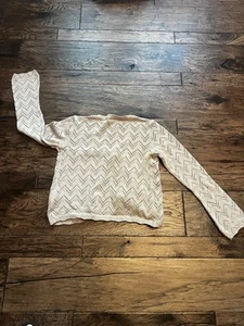 Abercrombie Kids Beige Cardigan With One Bottom Closure Sz 15/16 lightweight   - Picture 1 of 3