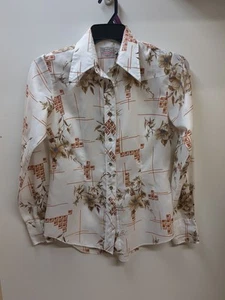 Vintage H Bar C Ranchwear Floral Western Pearl Snap Button Shirt Damen RODEO Gr. 36 - Bild 1 von 9