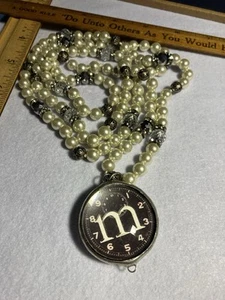 Vintage Clock Pearl Necklace - Picture 1 of 5