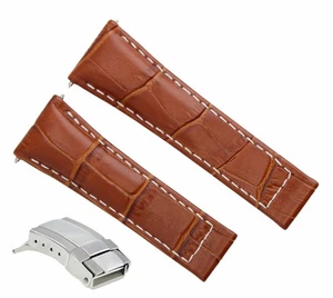 LEATHER STRAP BAND FOR TUDOR CHRONOGRAPH 79260P WATCH TAN WS REGULAR S/S CLASP - Picture 1 of 5