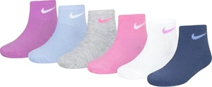 Nike Mädchen 6 Paar - mehrfarbige leichte Söckchen - XS 5-7 Jahre / 10C - 3 Jahre - Bild 1 von 6