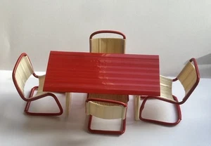 Vintage 1940’s Ardee Dollhouse 6 Piece Kitchen Set With Lamp, 1:16 Scale - Picture 1 of 9