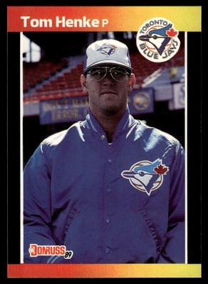 1989 Donruss #385b Tom Henke "LEAF, INC." & "*Denotes * - Image 1 of 2