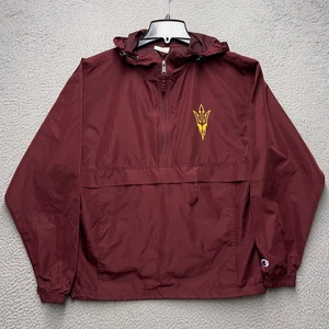 Arizona State Sundevils Windbreaker Jacket Mens Small Red Champion Pack & Go - Picture 1 of 11