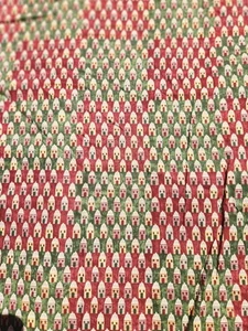 " Homespun Christmas" Reds Greens & Tans Cotton Fabric - Picture 1 of 4