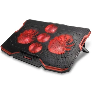 Almohadilla de enfriamiento para computadora portátil para juegos ENHANCE - 5 ventiladores enfriadores silenciosos y 2 puertos USB - Imagen 1 de 9