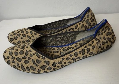 Rothy’s Ballet The Flat en Leopardo Manchado Talla 8 Cómodo Estampado Animal Puntera Redonda Foto 1 de 4