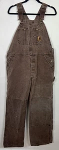 Vintage Carhartt R06 Duck Bib Overalls Braun 38x30 Made in USA Double Knee Work - Bild 1 von 10