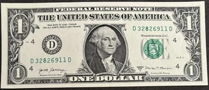 2017 A Uncirculated Cleveland $1 Bill Mis-stamped 8 Green Ink Error Note - Picture 1 of 2