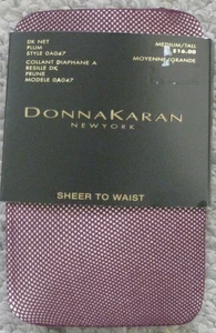 PANTIMEDIAS DONNA KARAN NEW YORK DK NET CIRUELA RED MEDIANA/ALTA NUEVAS CON ETIQUETAS VINTAGE 2000 - Imagen 1 de 2