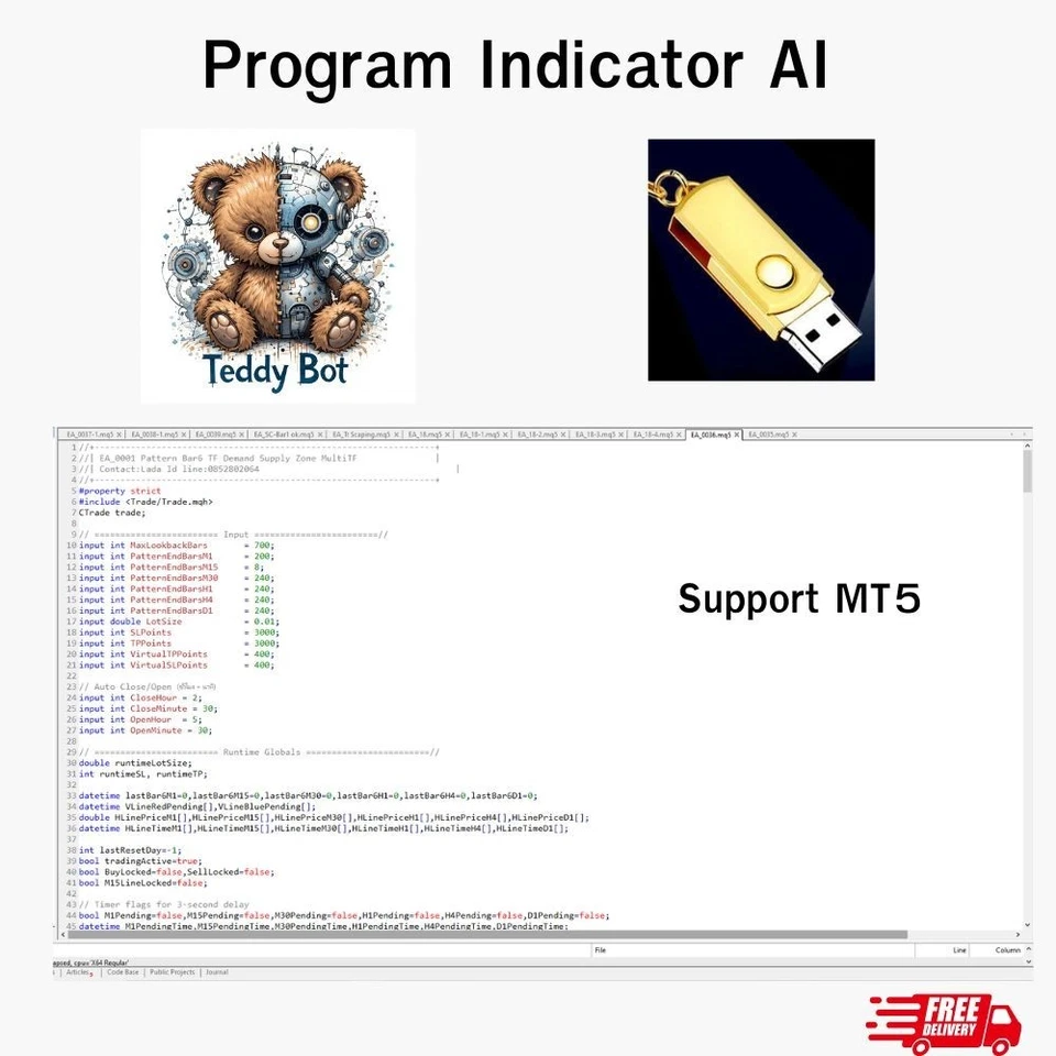 Trad MT5  Premium Indicator ( Trend Pattern Bar6 Demand Supply Zone) - Image 1 of 4