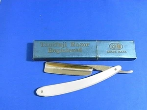 Unbenutztes Rasiermesser Tanifuji Gold Print Silber Stahl - Bild 1 von 7