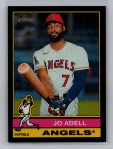 2025 Topps Heritage Jo Adell Los Angeles Angels Nero /76 #434 10945 - Foto 1 di 2