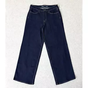 Old Navy Womens Wide Leg Jeans Size 10 Wow High Rise Blue Dark Wash Y2K Baggy - Picture 1 of 15