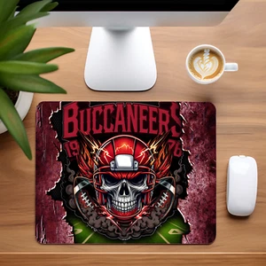 Tampa Bay Buccaneers Skull Custom Non-Slip Neoprene Mouse Pad Home Office - Picture 1 of 1
