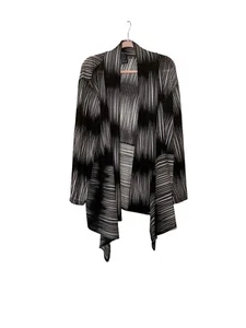 Chicos Size 4/US 20-22 Cardigan Kimono Open Front Striped Tie Dye Lightweight - Picture 1 of 9