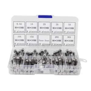 72 piezas 6x30mm fusible fino fusible de vidrio tubo de vidrio fusible juego 9 modelo - Imagen 1 de 5