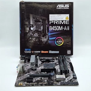 ASUS Prime B450M-A II AMD AM4 Micro ATX Motherboard 128GB DDR4, 4400 O.C. *READ* - Bild 1 von 6