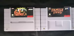 Super Nintendo SNES Family Feud & George Forman K.O. video Games TESTED WORKS - Picture 1 of 3