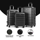 Lightweight 3PC Suitcase Set Hard Shell Luggage 4 Spinner Wheel Trolley TSA Lock