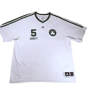 Maglia Kevin Garnett Celtics #5 NBA Adidas uomo XL bianca maglia manica riscaldamento - Foto 1 di 20