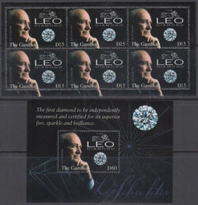GAMBIA Sc# 2774-5 CPL MNH SHEETLET of 6 + S/S for the LEO DIAMOND - Picture 1 of 1
