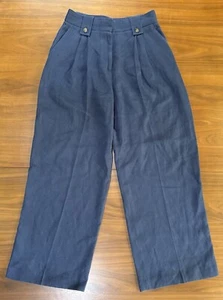 LEILA Linen Front Pleat Trousers Navy Size Us 10 Originally $260 BY REISS - Picture 1 of 17