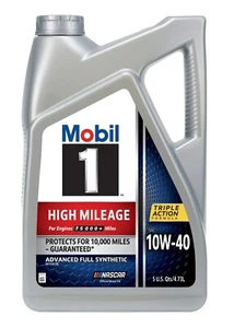 High Mileage Full Synthetic Motor Oil 10W-40, 5 Quart - Picture 1 of 9