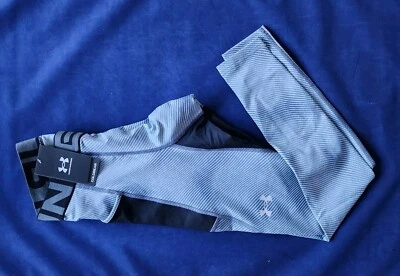 UNDER ARMOUR MEN'S COLDGEAR INFRARED GRID LEGGINGS PRINT BLUE  #1381747-NWT - Image 1 of 4