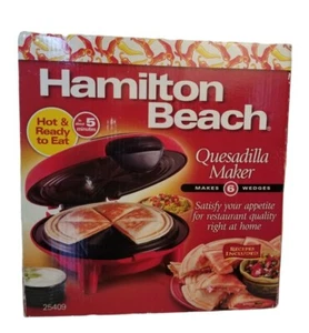 Hamilton Beach Quesadilla Maker colore rosso fare 6 zeppe modello #25409 - Foto 1 di 7