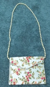 Ethnic Purse Ladies Vintage hand Embroidery Clutch Bag Indian gold pink classic - Picture 1 of 4