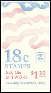 BK138, the $1.20 American Flag Booklet from 1981 with Scott 1892-93 Se-tenant - Picture 1 of 1