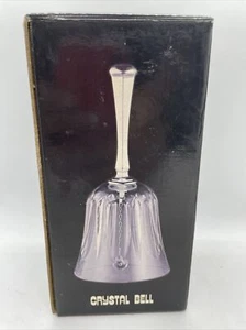 Vintage 1983 Leonard Kristall Glocke mit versilbertem Griff Made in Italy NOS 7" - Bild 1 von 2