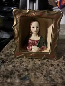 Unique Vintage 1992 Vandor Mona Lisa Salt and Pepper Shaker Set 3.5 x 3.5" - Picture 1 of 9