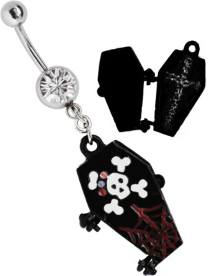 Piercing Ombelico Gioiello Banana Spina con Zirconia Sfera E Sarg Rimorchio - Immagine 1 di 2