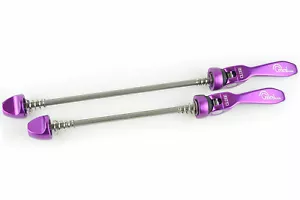 OMNI Racer Quick Release Road Mountain Bicycle Wheel Skewers Stainless: PURPLE - Picture 1 of 3