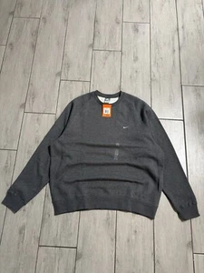 NWT Vintage Y2K Nike Sportswear Sweatshirt Gray XXL 2XL Sweater Swoosh Check - Picture 1 of 10