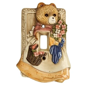 Mama Teddy Bear Ceramic 3D Light Switch Plate/Cover Takahashi San Francisco - Picture 1 of 6