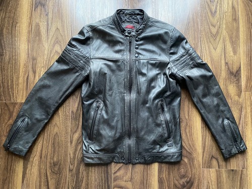 VALENTINO Giacca stile moto Diesel in pelle (M) tuta 38" petto immacolata prezzo consigliato £379