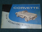 1958 CHEVROLET CORVETTE OWNER'S MANUAL / NICE ORIGINAL 2ND EDIT. GUIDE BOOK!!!