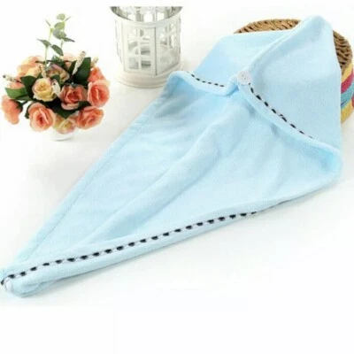 Rapid Fast Drying Hair Absorbent Towel Turban Wrap Soft Shower Bath Cap Hat - Image 1 of 4