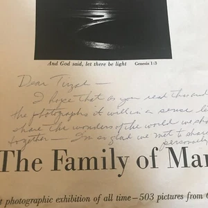 SIGNED? Carl Sandberg The Family of Man Museum of Modern Art 1955 Steichen - Imagen 1 de 6
