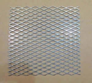 ==3/4#9 304 STAINLESS STEEL FLATTENED EXPANDED METAL-- 16-3/4" X 16"==== - Picture 1 of 13