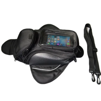 Saddle Storage Bag Motorcycle Engine Guard Mount Case Pouch Black Accessories - Image 1 of 4