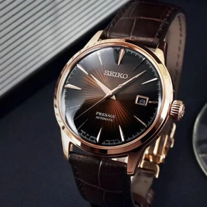 SEIKO PRESAGE Automatic Brown Gradient Cocktail Time"Manhattan" SRPB46J1 US*4 - Picture 1 of 4